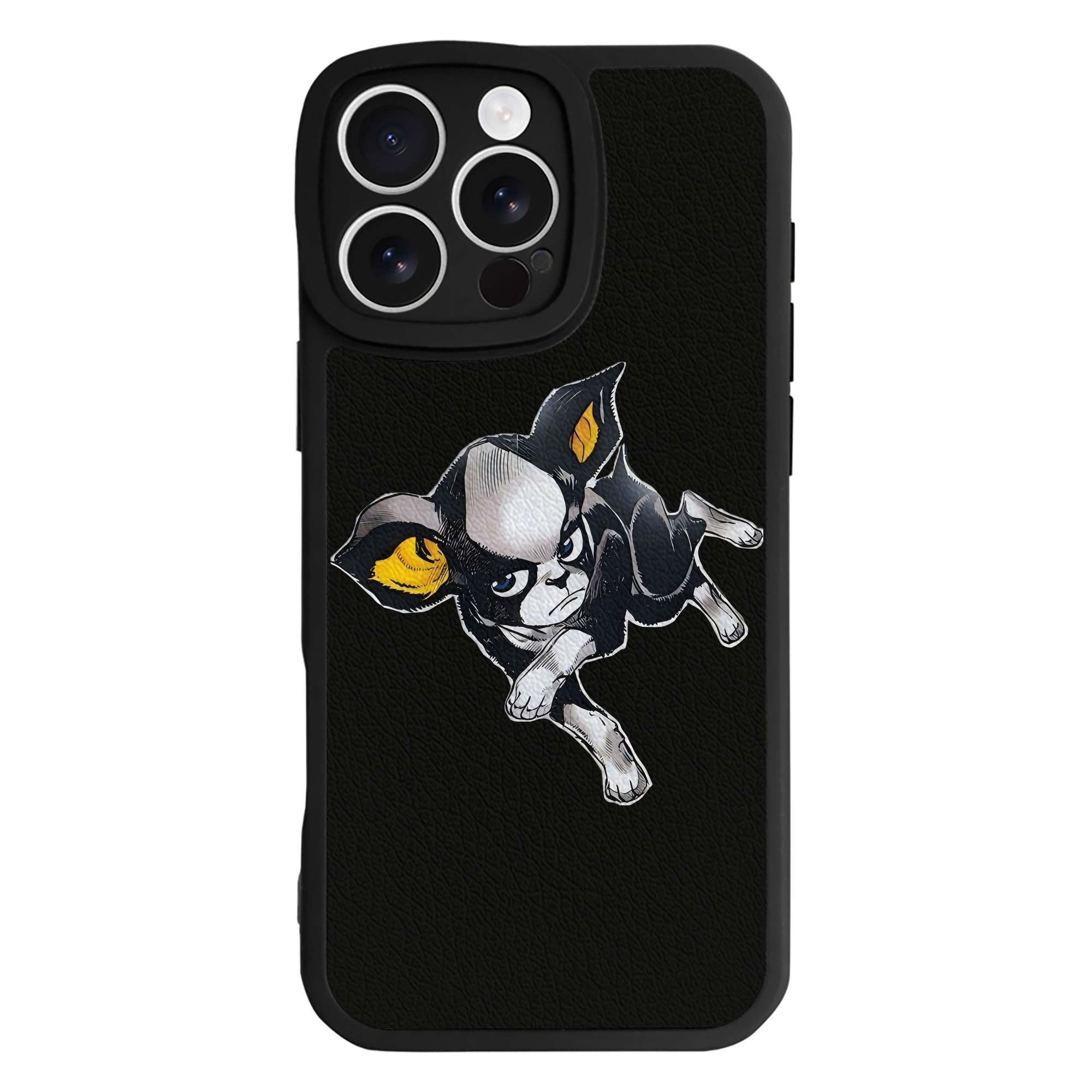 （画像用） ジョジョの奇妙な冒険 イギー JoJo's Bizarre Adventure Iggy 【iPhone 16シリーズ対応】シリコンスマホケース（レザー調） 材質：シリコン